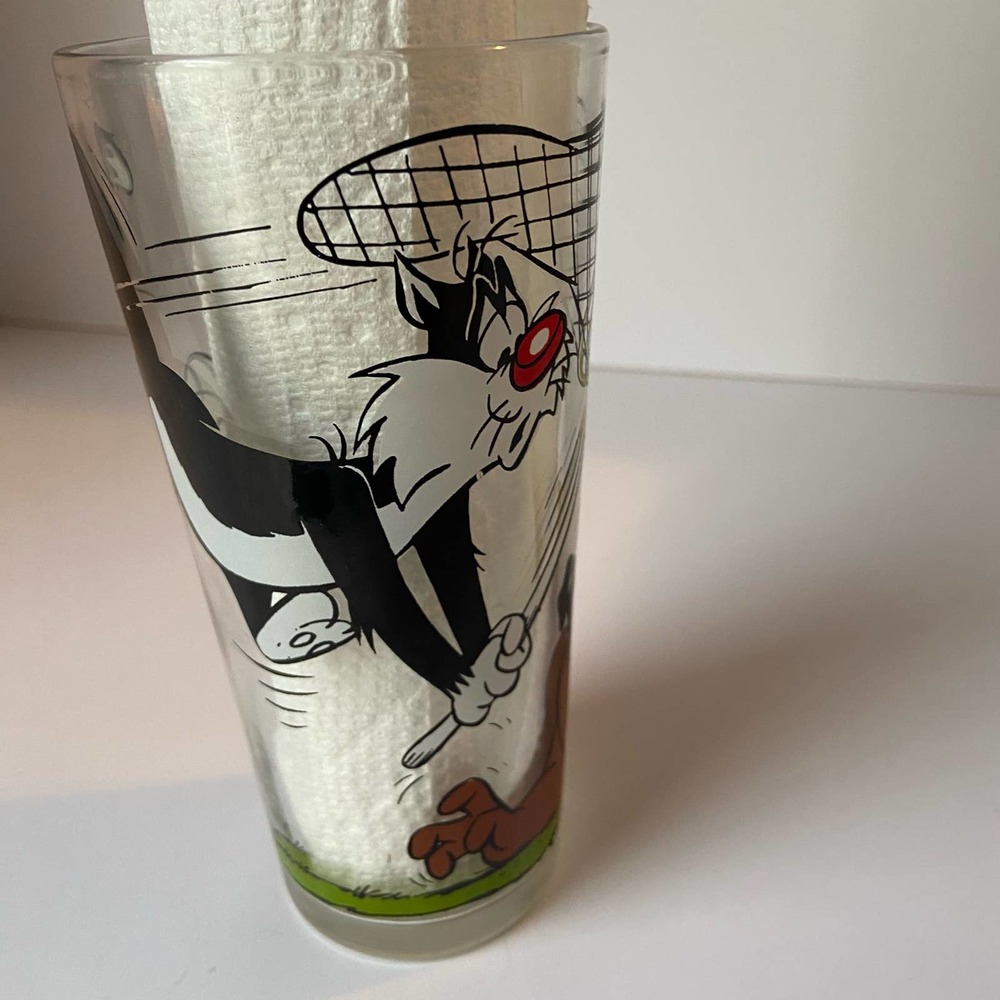 Sylvester the Cat & Tweety Bird 1976 Pepsi Co Drinking Glass Warner Bros